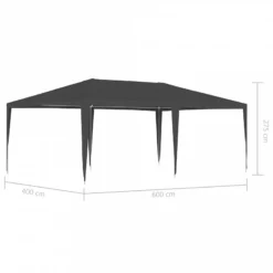 Gazebo Professionale 4x6 M Antracite 90 G/m² -Garden Home gazebo professionale 4x6 m antracite 90 g m 5