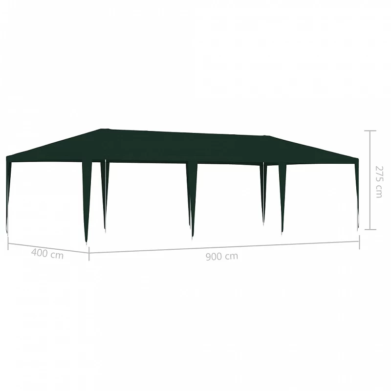 Gazebo Professionale 4x9 M Verde 90 G/m² 6 Gazebo Professionale 4x9 M Verde 90 G/m² - immagine 6