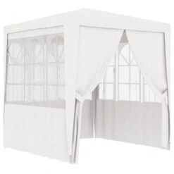 Gazebo Professionale Con Pareti 2,5x2,5 M Bianco 90 G/m²