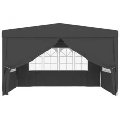 Gazebo Professionale Con Pareti 4x4 M Antracite 90 G/m² -Garden Home gazebo professionale con pareti 4x4 m antracite 90 g m 2
