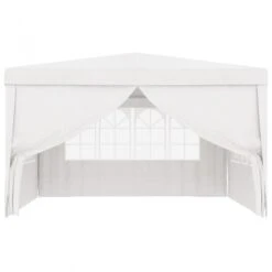 Gazebo Professionale Con Pareti 4x4 M Bianco 90 G/m² -Garden Home gazebo professionale con pareti 4x4 m bianco 90 g m 2