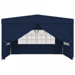 Gazebo Professionale Con Pareti 4x4 M Blu 90 G/m² -Garden Home gazebo professionale con pareti 4x4 m blu 90 g m 1