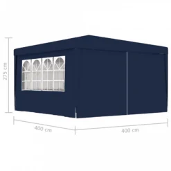 Gazebo Professionale Con Pareti 4x4 M Blu 90 G/m² -Garden Home gazebo professionale con pareti 4x4 m blu 90 g m 7