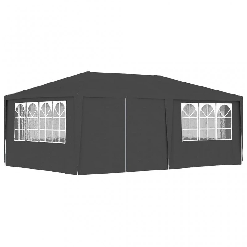 Gazebo Professionale Con Pareti 4x6 M Antracite 90 G/m² 1 Gazebo Professionale Con Pareti 4x6 M Antracite 90 G/m²