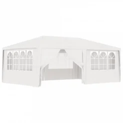 Gazebo Professionale Con Pareti 4x6 M Bianco 90 G/m²