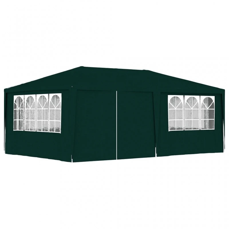 Gazebo Professionale Con Pareti 4x6 M Verde 90 G/m² 1 Gazebo Professionale Con Pareti 4x6 M Verde 90 G/m²
