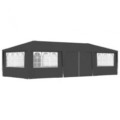 Gazebo Professionale Con Pareti 4x9 M Antracite 90 G/m²