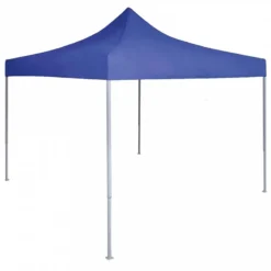 Gazebo Professionale Pieghevole 2x2 M In Acciaio Blu