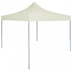 Gazebo Professionale Pieghevole 2x2 M In Acciaio Crema