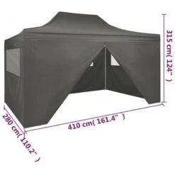 Gazebo Professionale Pieghevole 4 Pareti 3x4m Acciaio Antracite 19 Gazebo Professionale Pieghevole 4 Pareti 3x4m Acciaio Antracite -Garden Home gazebo professionale pieghevole 4 pareti 3x4m acciaio antracite 9