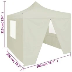 Gazebo Professionale Pieghevole Con 4 Pareti 2x2m Acciaio Crema 17 Gazebo Professionale Pieghevole Con 4 Pareti 2x2m Acciaio Crema -Garden Home gazebo professionale pieghevole con 4 pareti 2x2m acciaio crema 8