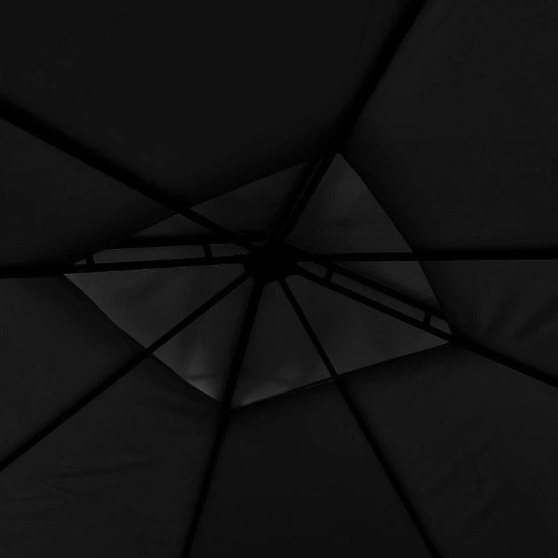 Gazebo Tetto Doppio Estendibile 3x3x2,75 M Antracite 180 G/m² 8 Gazebo Tetto Doppio Estendibile 3x3x2,75 M Antracite 180 G/m² - immagine 8