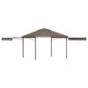 Gazebo Tetto Doppio Estendibile 3x3x2,75m Grigio Talpa 180g/m² -Garden Home gazebo tetto doppio estendibile 3x3x275m grigio talpa 180g m
