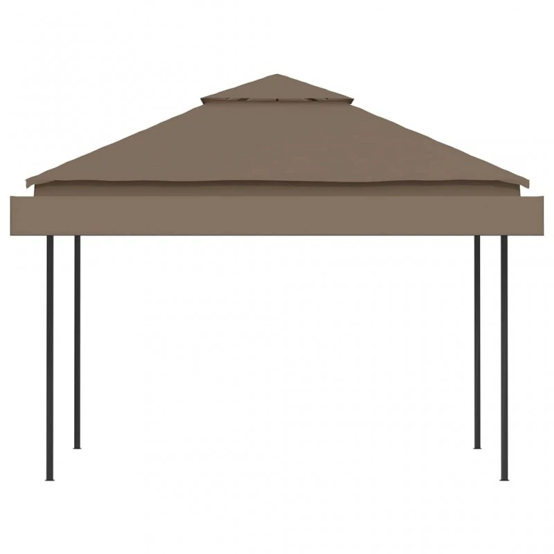 Gazebo Tetto Doppio Estendibile 3x3x2,75m Grigio Talpa 180g/m² 4 Gazebo Tetto Doppio Estendibile 3x3x2,75m Grigio Talpa 180g/m² - immagine 4