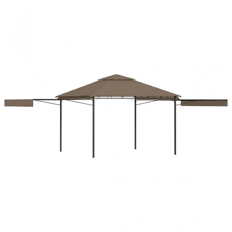 Gazebo Tetto Doppio Estendibile 3x3x2,75m Grigio Talpa 180g/m² 1 Gazebo Tetto Doppio Estendibile 3x3x2,75m Grigio Talpa 180g/m²