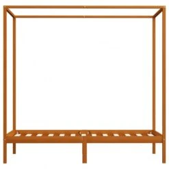 Giroletto A Baldacchino Marrone Miele Massello Pino 90x200 Cm 9 Giroletto A Baldacchino Marrone Miele Massello Pino 90x200 Cm -Garden Home giroletto a baldacchino marrone miele massello pino 90x200 cm 2