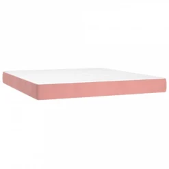 Giroletto A Molle Con Materasso Rosa 180x200 Cm In Velluto -Garden Home giroletto a molle con materasso rosa 180x200 cm in velluto 4