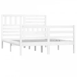 Giroletto Bianco In Legno Massello 120x190cm 4FT Piccolo Doppio -Garden Home giroletto bianco in legno massello 120x190cm 4ft piccolo doppio 2