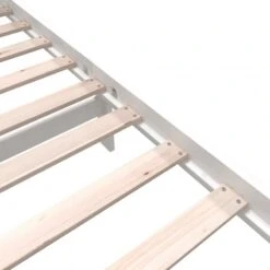 Giroletto Bianco In Legno Massello Pino 135x190 Cm 4FT6 Double -Garden Home giroletto bianco in legno massello pino 135x190 cm 4ft6 double 5