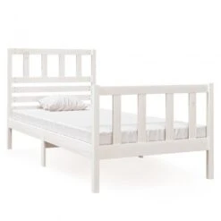 Giroletto Bianco Legno Massello 75x190cm 2FT6 Piccolo Singolo -Garden Home giroletto bianco legno massello 75x190cm 2ft6 piccolo singolo 1