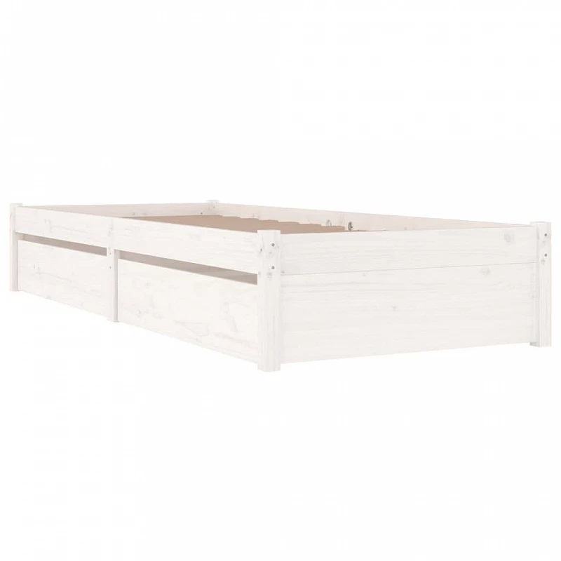 Giroletto Con Cassetti Bianco 90x200 Cm 4 Giroletto Con Cassetti Bianco 90x200 Cm - immagine 4