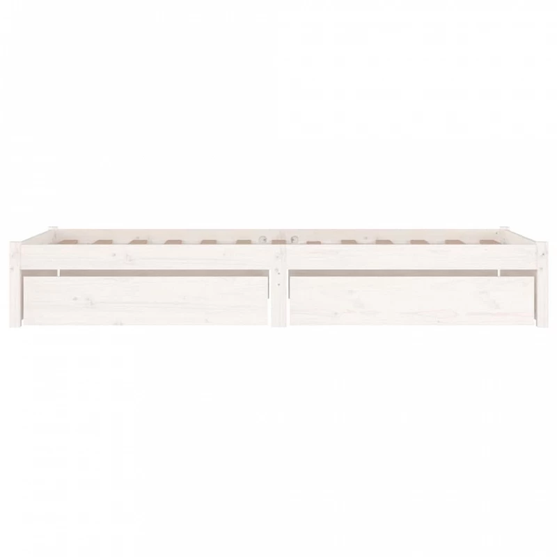 Giroletto Con Cassetti Bianco 90x200 Cm 6 Giroletto Con Cassetti Bianco 90x200 Cm - immagine 6