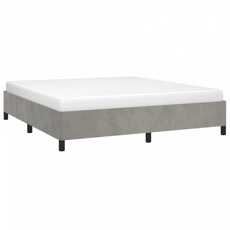 Giroletto Grigio Chiaro 180x200 Cm In Velluto 3 Giroletto Grigio Chiaro 180x200 Cm In Velluto - immagine 3