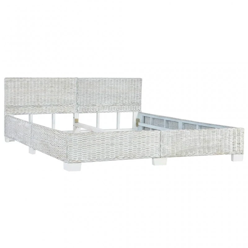 Giroletto Grigio In Rattan Naturale 180x200 Cm 2 Giroletto Grigio In Rattan Naturale 180x200 Cm - immagine 2