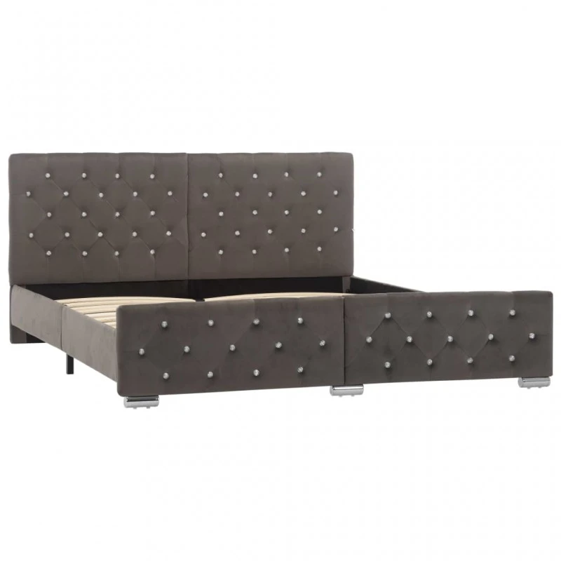 Giroletto Grigio In Velluto 160x200 Cm 2 Giroletto Grigio In Velluto 160x200 Cm - immagine 2