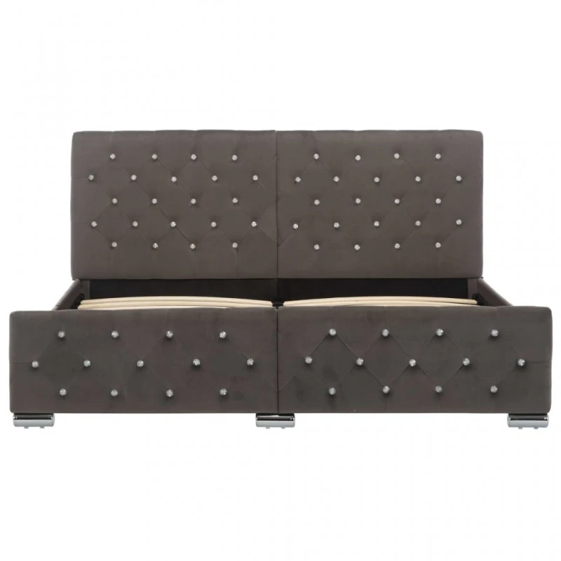 Giroletto Grigio In Velluto 160x200 Cm 4 Giroletto Grigio In Velluto 160x200 Cm - immagine 4