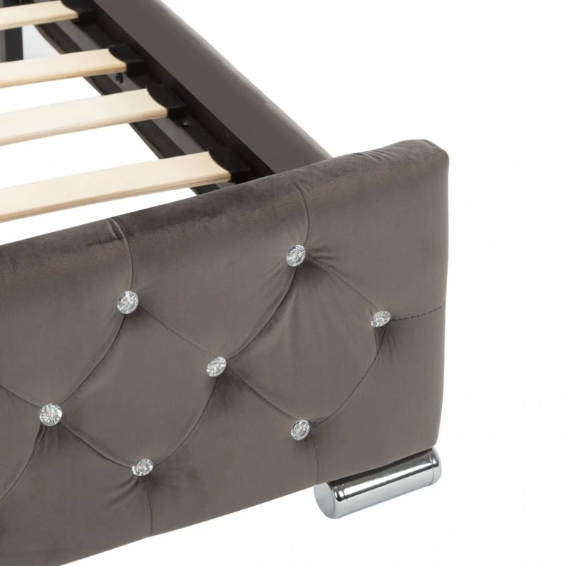 Giroletto Grigio In Velluto 160x200 Cm 7 Giroletto Grigio In Velluto 160x200 Cm - immagine 7