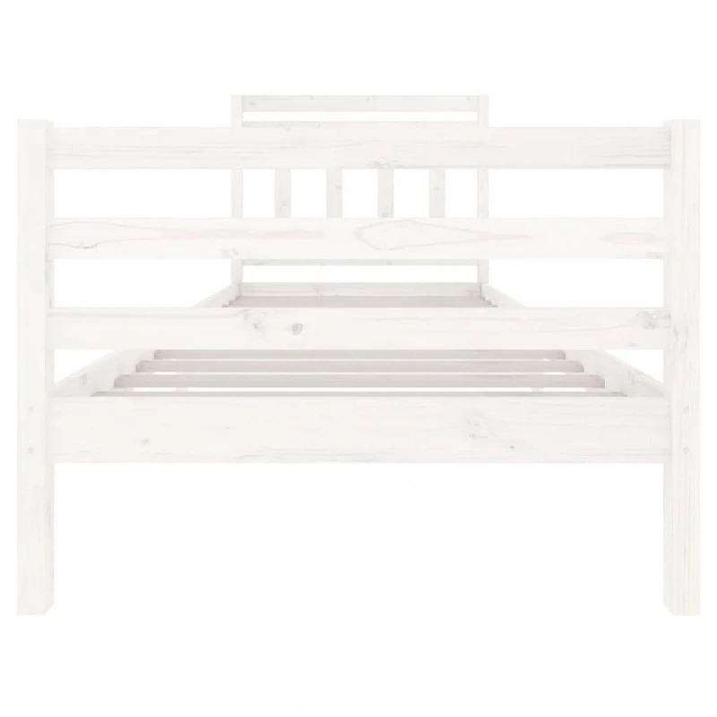 Giroletto Bianco In Legno Massello 90x200 Cm 4 Giroletto Bianco In Legno Massello 90x200 Cm - immagine 4