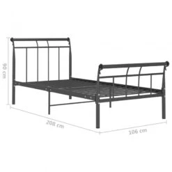 Giroletto Nero In Metallo 100x200 Cm -Garden Home giroletto nero in metallo 100x200 cm 4