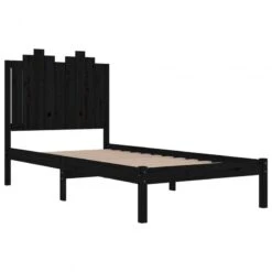 Giroletto Nero Legno Massello Pino 75x190 Cm 2FT6 Small Single 9 Giroletto Nero Legno Massello Pino 75x190 Cm 2FT6 Small Single -Garden Home giroletto nero legno massello pino 75x190 cm 2ft6 small single 3