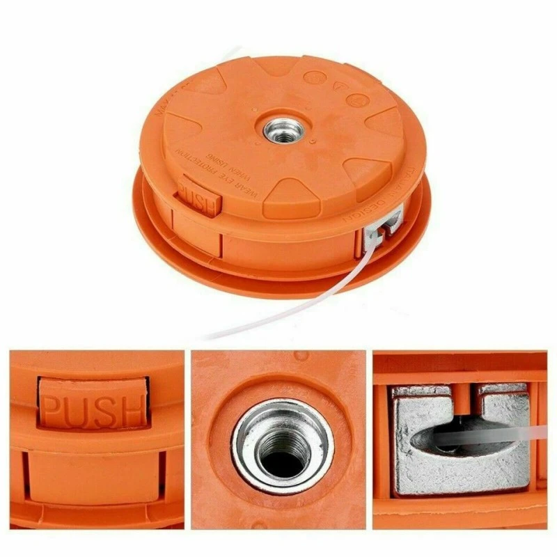 Komiprotect TESTINA DECESPUGLIATORE BB3 ARANCIO Pulsante Alluminio 4 Komiprotect TESTINA DECESPUGLIATORE BB3 ARANCIO Pulsante Alluminio - immagine 4