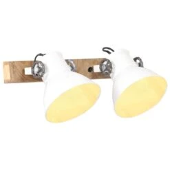 Lampada Da Parete In Stile Industriale Bianca 45x25 Cm E27