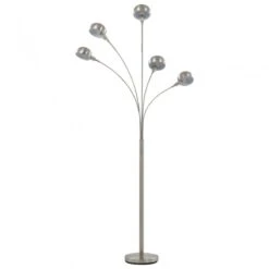 Lampada Da Terra 200 Cm 5 Bulbi E14 Argento 10 Lampada Da Terra 200 Cm 5 Bulbi E14 Argento -Garden Home lampada da terra 200 cm 5 bulbi e14 argento 2