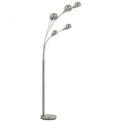 Lampada Da Terra 200 Cm 5 Bulbi E14 Argento 11 Lampada Da Terra 200 Cm 5 Bulbi E14 Argento -Garden Home lampada da terra 200 cm 5 bulbi e14 argento 3