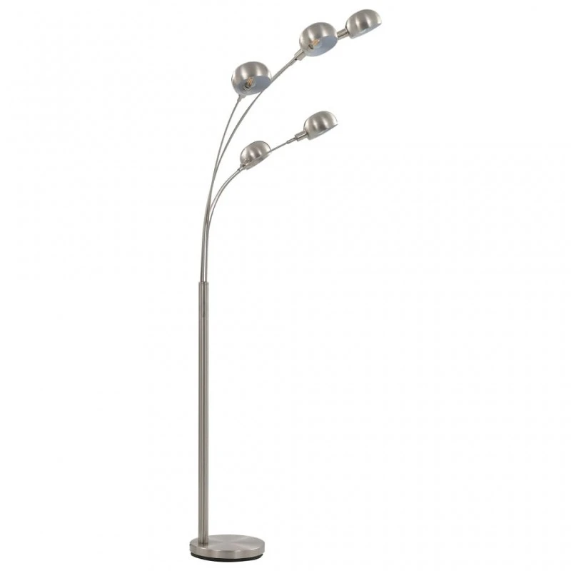 Lampada Da Terra 200 Cm 5 Bulbi E14 Argento 4 Lampada Da Terra 200 Cm 5 Bulbi E14 Argento - immagine 4
