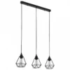 Lampadario Con Design Diamante Nero 3 Lampadine E27 -Garden Home lampadario con design diamante nero 3 lampadine e27