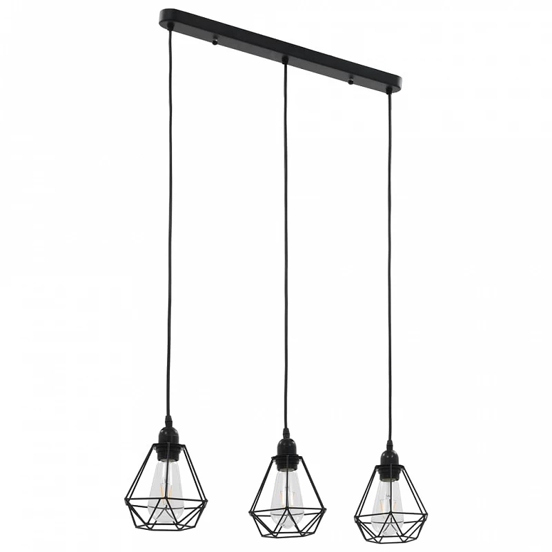Lampadario Con Design Diamante Nero 3 Lampadine E27 1 Lampadario Con Design Diamante Nero 3 Lampadine E27