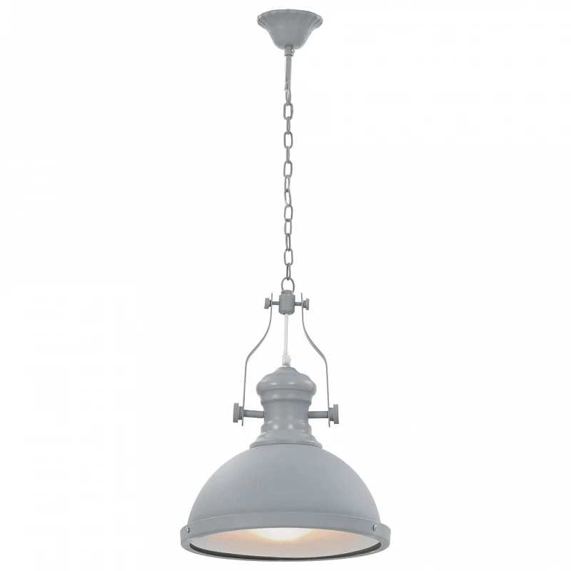 Lampadario Grigio Rotondo E27 2 Lampadario Grigio Rotondo E27 - immagine 2