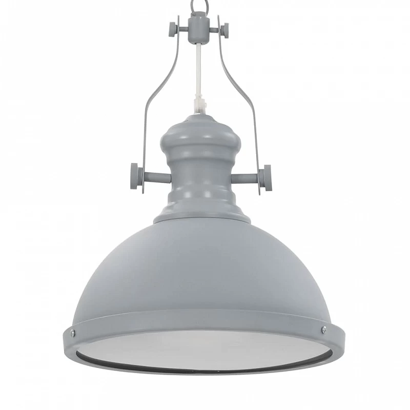 Lampadario Grigio Rotondo E27 1 Lampadario Grigio Rotondo E27
