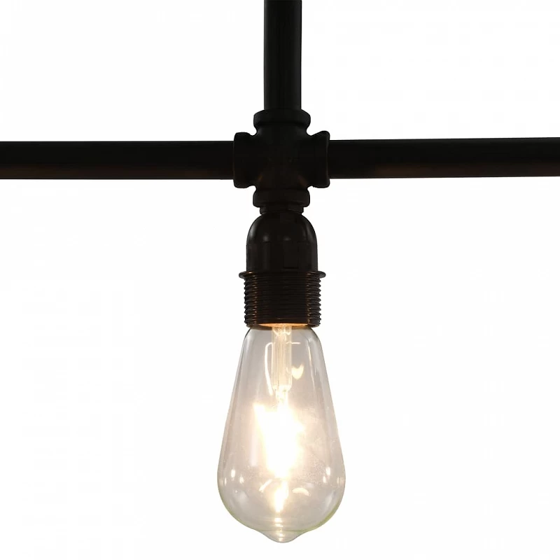 Lampadario Nero Per 3 Lampadine E27 4 Lampadario Nero Per 3 Lampadine E27 - immagine 4