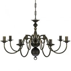 Lampadario Stile Antico Metallo Nero Lampadine 8 X E14 9 Lampadario Stile Antico Metallo Nero Lampadine 8 X E14 -Garden Home lampadario stile antico metallo nero lampadine 8 x e14 3