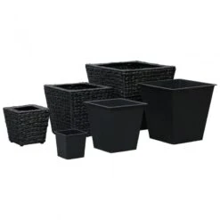 Letti Rialzati Da Giardino 3 Pz In Giacinto Intrecciato Nero 9 Letti Rialzati Da Giardino 3 Pz In Giacinto Intrecciato Nero -Garden Home letti rialzati da giardino 3 pz in giacinto intrecciato nero 1