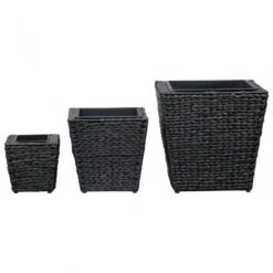 Letti Rialzati Da Giardino 3 Pz In Giacinto Intrecciato Nero 10 Letti Rialzati Da Giardino 3 Pz In Giacinto Intrecciato Nero -Garden Home letti rialzati da giardino 3 pz in giacinto intrecciato nero 2