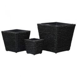 Letti Rialzati Da Giardino 3 Pz In Giacinto Intrecciato Nero 11 Letti Rialzati Da Giardino 3 Pz In Giacinto Intrecciato Nero -Garden Home letti rialzati da giardino 3 pz in giacinto intrecciato nero 3