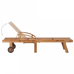 Lettini Prendisole 2 Pz Con Cuscino Nero In Legno Di Teak -Garden Home lettini prendisole 2 pz con cuscino nero in legno di teak 4