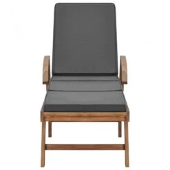 Lettini Prendisole Con Cuscini 2 Pz Legno Di Teak Grigio Scuro -Garden Home lettini prendisole con cuscini 2 pz legno di teak grigio scuro 2